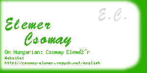 elemer csomay business card